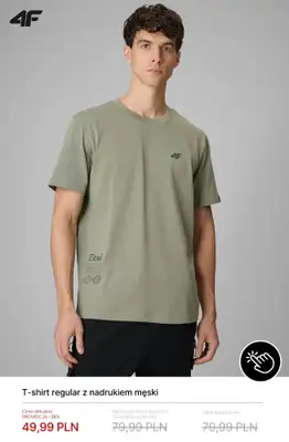 4F - gazetka promocyjna Męskie T-shirty od 39,99 zł od poniedziałku 22.06  - strona 4