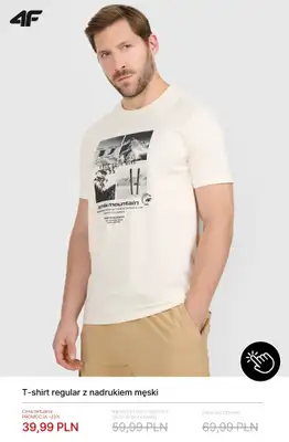 4F - gazetka promocyjna Męskie T-shirty od 39,99 zł od poniedziałku 22.06  - strona 3
