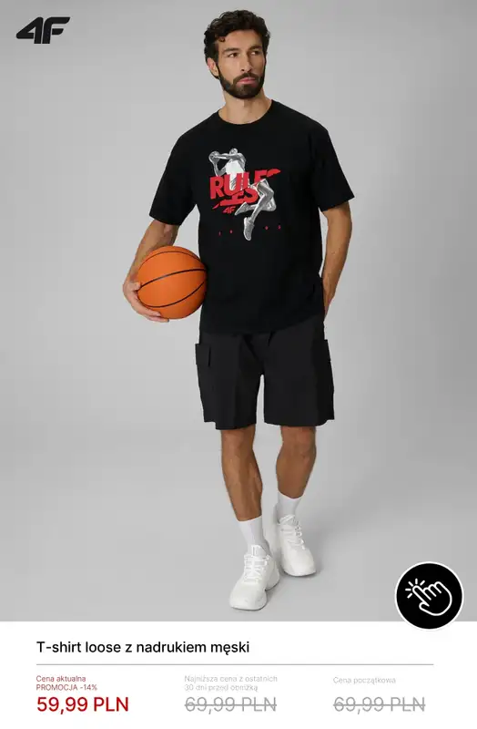 4F - gazetka promocyjna Męskie T-shirty od 39,99 zł od poniedziałku 22.06  - strona 2