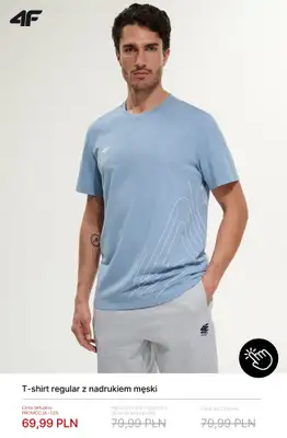 4F - gazetka promocyjna Męskie T-shirty od 39,99 zł od poniedziałku 22.06  - strona 8