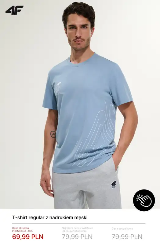 4F - gazetka promocyjna Męskie T-shirty od 39,99 zł od poniedziałku 22.06  - strona 8