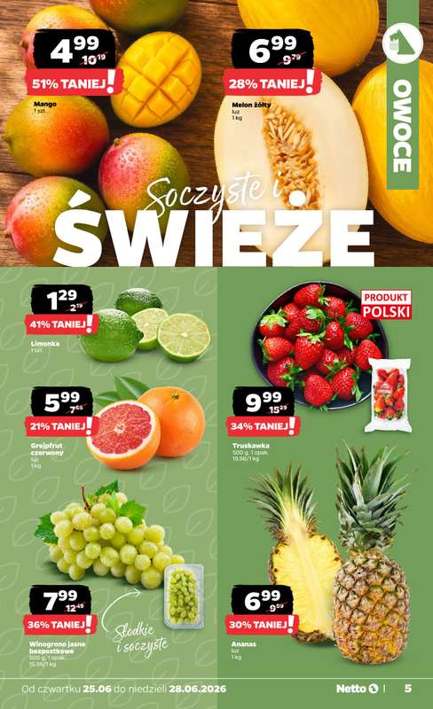 Netto - gazetka promocyjna Gazetka Spożywcza od czwartku 25.06 do niedzieli 28.06 - strona 5