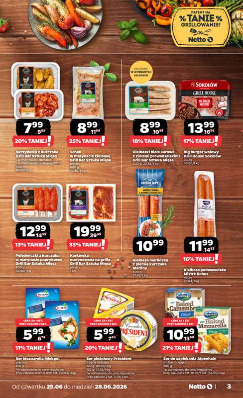 Netto - gazetka promocyjna Gazetka Spożywcza od czwartku 25.06 do niedzieli 28.06 - strona 3