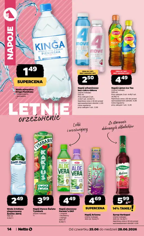 Netto - gazetka promocyjna Gazetka Spożywcza od czwartku 25.06 do niedzieli 28.06 - strona 14