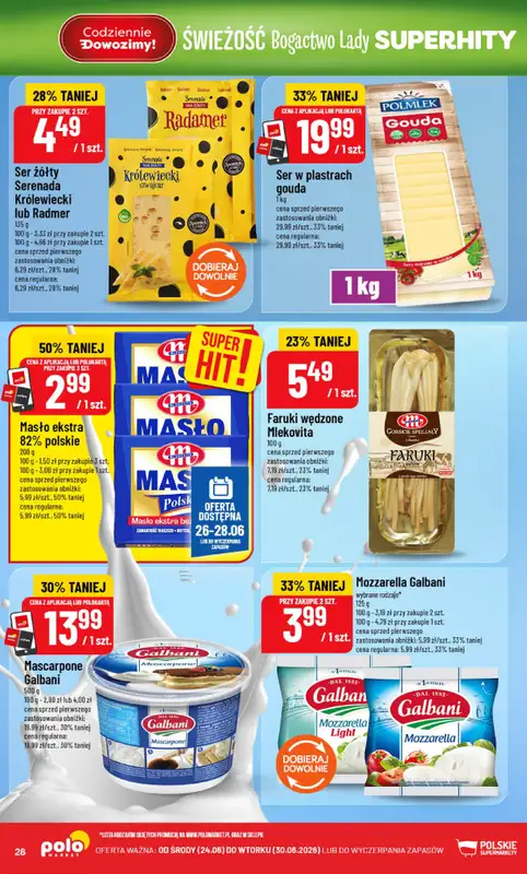 POLOmarket - gazetka promocyjna Gazetka od środy 24.06 do wtorku 30.06 - strona 28