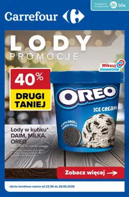 Carrefour - gazetka promocyjna LODY - sprawdź promocje! od wtorku 23.06 do niedzieli 28.06