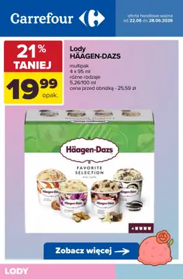 Carrefour - gazetka promocyjna LODY - sprawdź promocje! od wtorku 23.06 do niedzieli 28.06 - strona 6