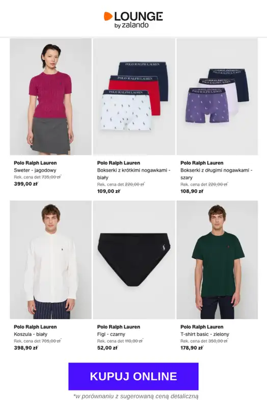 Lounge by Zalando - gazetka promocyjna Do -80% Polo Ralph Lauren od poniedziałku 22.06 do czwartku 25.06 - strona 3