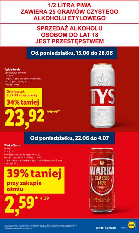 Lidl - gazetka promocyjna Oferta od poniedziałku od poniedziałku 22.06 do środy 24.06 - strona 15