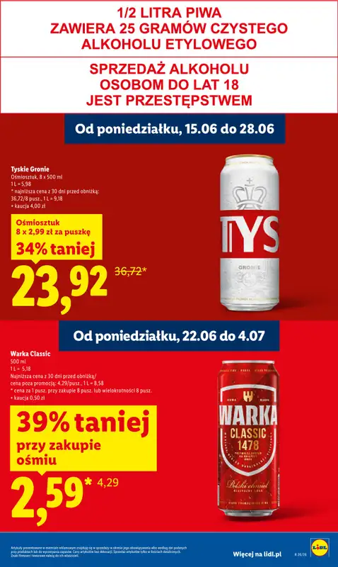 Lidl - gazetka promocyjna Oferta od poniedziałku od poniedziałku 22.06 do środy 24.06 - strona 15