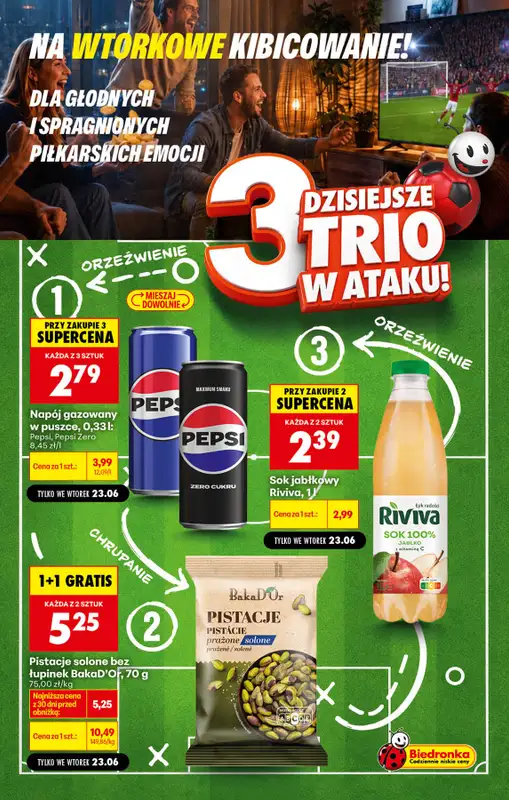 Biedronka - gazetka promocyjna Wtorkowe kibicowanie  