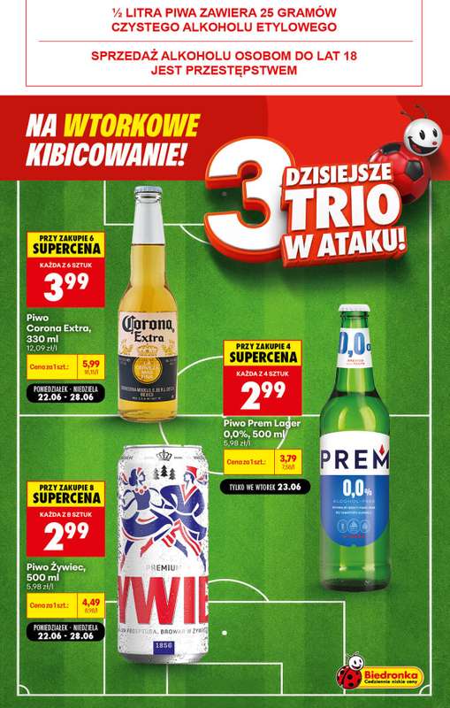 Biedronka - gazetka promocyjna Wtorkowe kibicowanie od wtorku 23.06 do wtorku 23.06 - strona 2