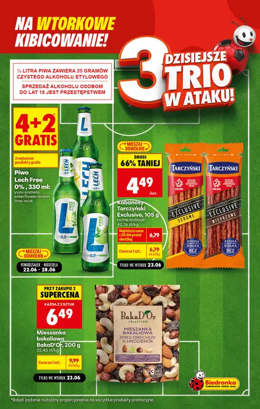 Biedronka - gazetka promocyjna Wtorkowe kibicowanie od wtorku 23.06 do wtorku 23.06 - strona 4