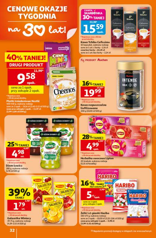 Auchan - gazetka promocyjna Gazetka 30 Lat Hipermarket Auchan od czwartku 25.06 do środy 01.07 - strona 32