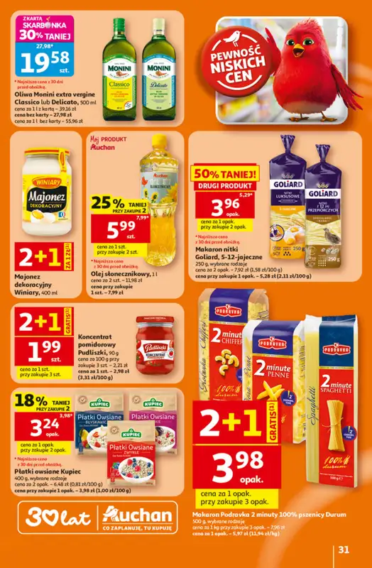 Auchan - gazetka promocyjna Gazetka 30 Lat Hipermarket Auchan od czwartku 25.06 do środy 01.07 - strona 31