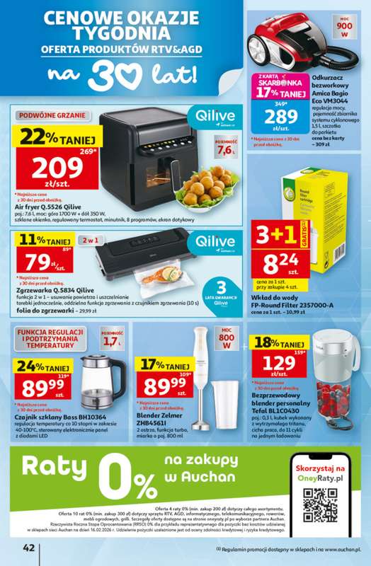 Auchan - gazetka promocyjna Gazetka 30 Lat Hipermarket Auchan od czwartku 25.06 do środy 01.07 - strona 42