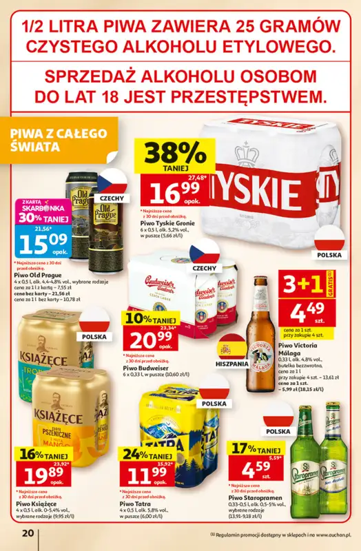 Auchan - gazetka promocyjna Gazetka 30 Lat Hipermarket Auchan od czwartku 25.06 do środy 01.07 - strona 20
