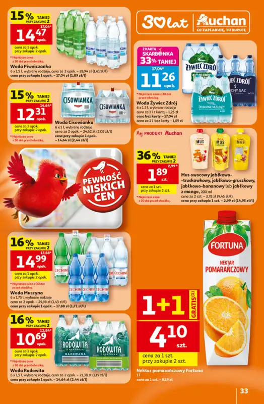 Auchan - gazetka promocyjna Gazetka 30 Lat Hipermarket Auchan od czwartku 25.06 do środy 01.07 - strona 33