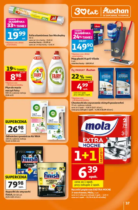 Auchan - gazetka promocyjna Gazetka 30 Lat Hipermarket Auchan od czwartku 25.06 do środy 01.07 - strona 37