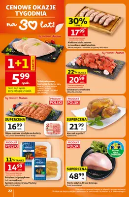 Auchan - gazetka promocyjna Gazetka 30 Lat Hipermarket Auchan od czwartku 25.06 do środy 01.07 - strona 22
