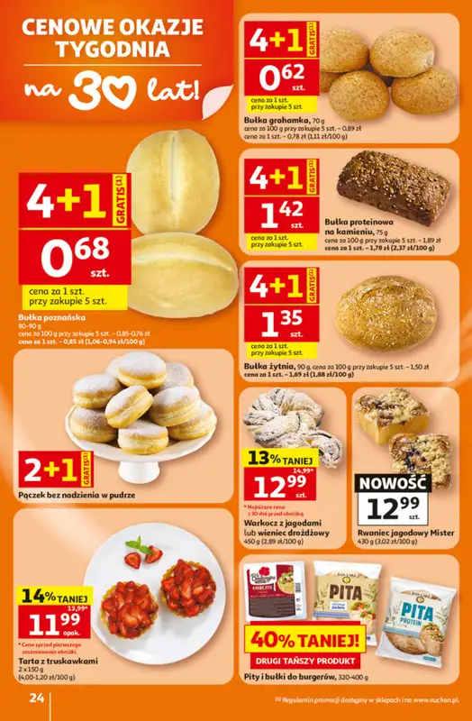 Auchan - gazetka promocyjna Gazetka 30 Lat Hipermarket Auchan od czwartku 25.06 do środy 01.07 - strona 24
