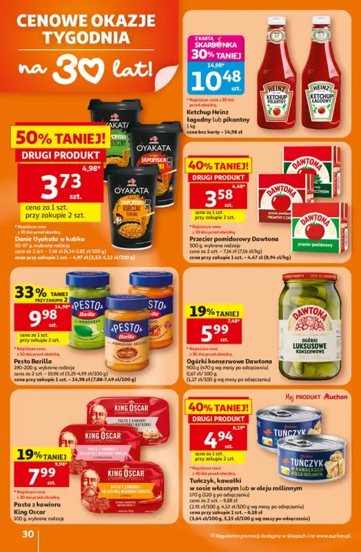 Auchan - gazetka promocyjna Gazetka 30 Lat Hipermarket Auchan od czwartku 25.06 do środy 01.07 - strona 30