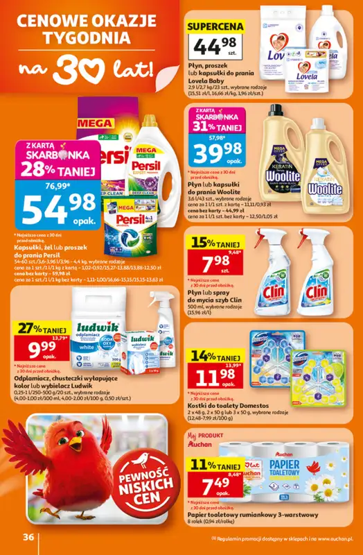Auchan - gazetka promocyjna Gazetka 30 Lat Hipermarket Auchan od czwartku 25.06 do środy 01.07 - strona 36
