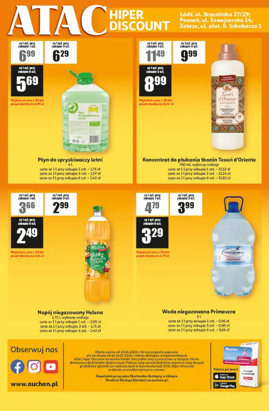 Auchan - gazetka promocyjna Gazetka ATAC Hiper Discount od czwartku 25.06 do środy 15.07 - strona 4