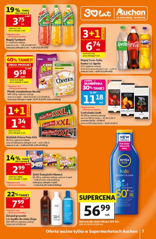 Auchan - gazetka promocyjna Gazetka 30 Lat Supermarket Auchan od czwartku 25.06 do środy 01.07 - strona 7
