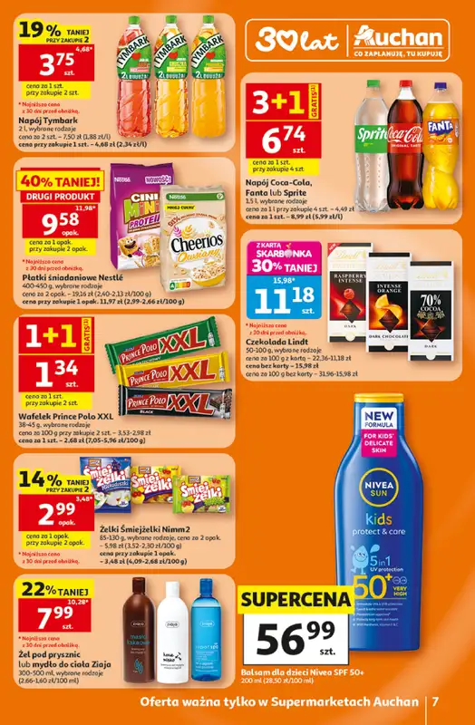 Auchan - gazetka promocyjna Gazetka 30 Lat Supermarket Auchan od czwartku 25.06 do środy 01.07 - strona 7