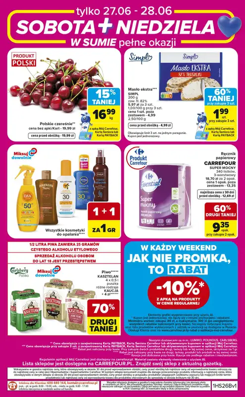 Carrefour - gazetka promocyjna W sumie od czwartku weekend okazji od czwartku 25.06 do niedzieli 28.06 - strona 8