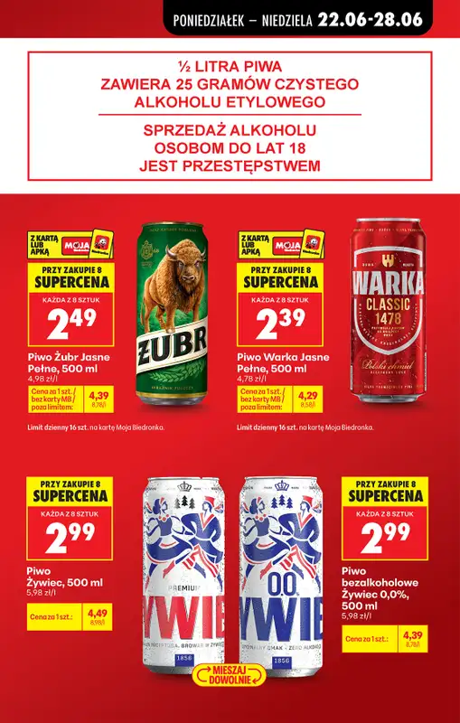 Biedronka - gazetka promocyjna Od poniedziałku, Z ladą tradycyjną od poniedziałku 22.06 do niedzieli 28.06 - strona 17
