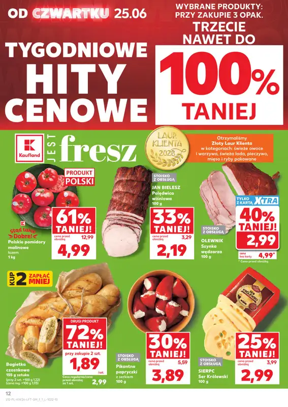 Kaufland - gazetka promocyjna Gazetka Tygodnia  do środy 01.07 - strona 12