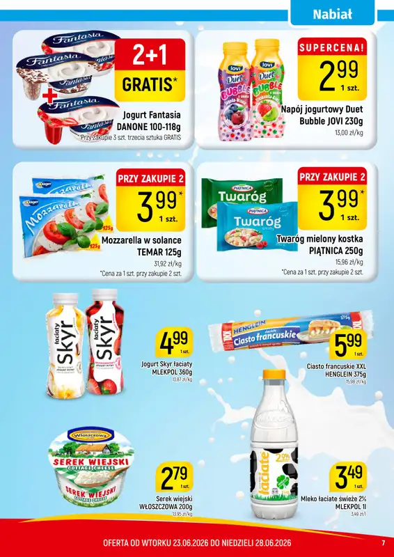 Delikatesy Piotruś Pan - gazetka promocyjna Gazetka od wtorku 23.06 do niedzieli 28.06 - strona 7