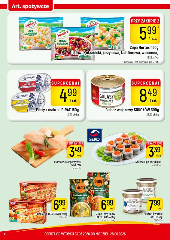 Delikatesy Piotruś Pan - gazetka promocyjna Gazetka od wtorku 23.06 do niedzieli 28.06 - strona 8