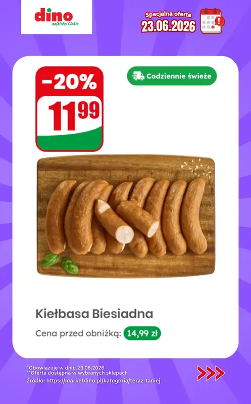 Dino - gazetka promocyjna Specjalna oferta na 23.06.2026 - promocje spoza gazetki od wtorku 23.06 do wtorku 23.06 - strona 7