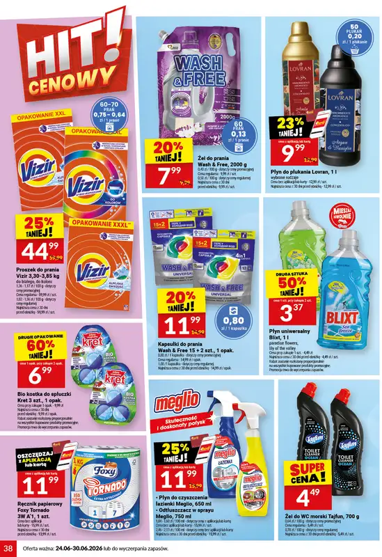 Twój Market - gazetka promocyjna Gazetka od środy 24.06 do wtorku 30.06 - strona 38