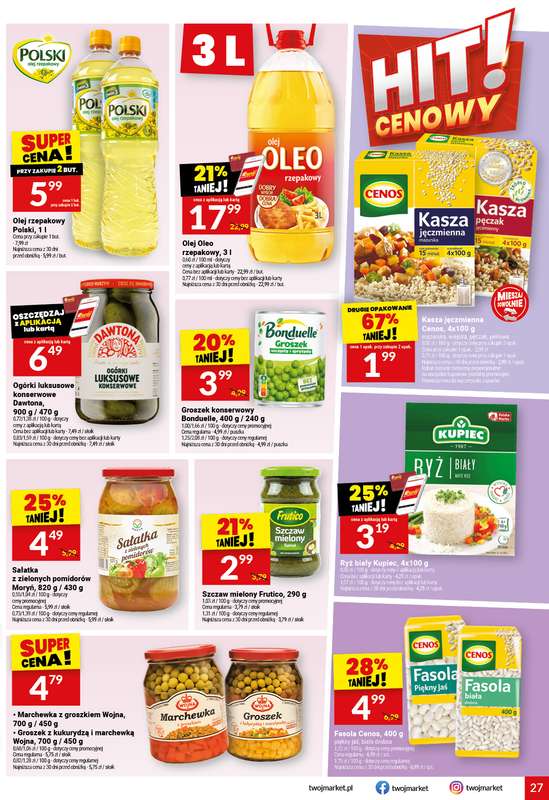 Twój Market - gazetka promocyjna Gazetka od środy 24.06 do wtorku 30.06 - strona 27