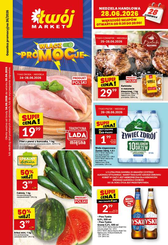Twój Market - gazetka promocyjna Gazetka od środy 24.06 do wtorku 30.06