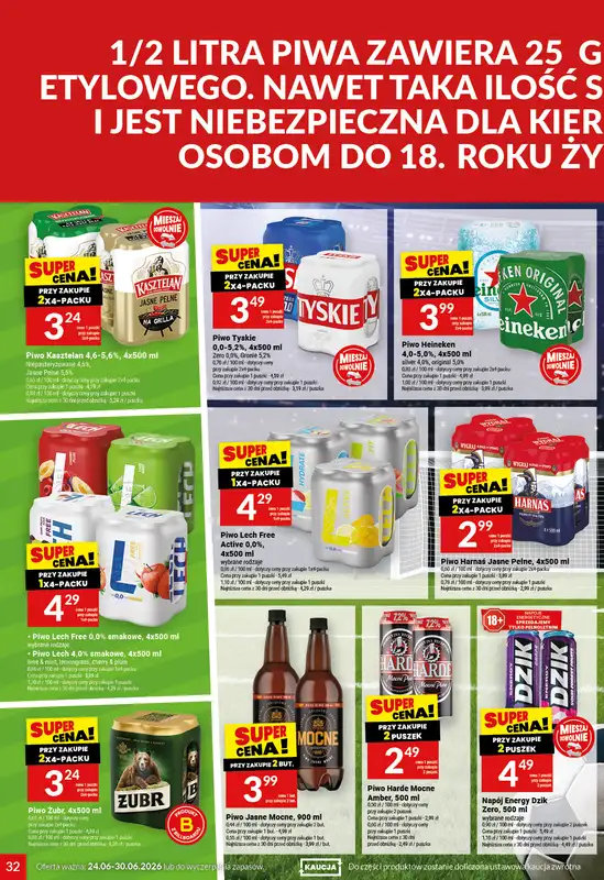 Twój Market - gazetka promocyjna Gazetka od środy 24.06 do wtorku 30.06 - strona 32