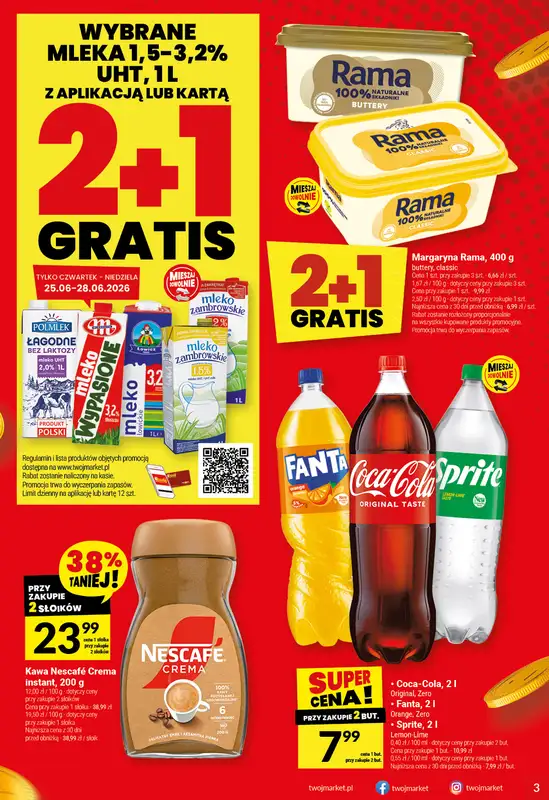 Twój Market - gazetka promocyjna Gazetka od środy 24.06 do wtorku 30.06 - strona 3