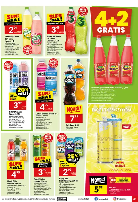 Twój Market - gazetka promocyjna Gazetka od środy 24.06 do wtorku 30.06 - strona 31