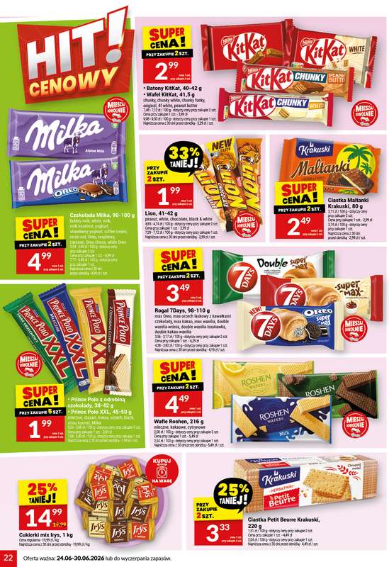 Twój Market - gazetka promocyjna Gazetka od środy 24.06 do wtorku 30.06 - strona 22