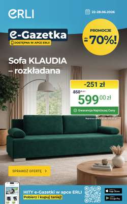 ERLI - gazetka promocyjna Domowe HITy w super cenach! od piątku 26.06 do niedzieli 28.06