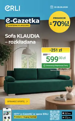ERLI - gazetka promocyjna Domowe HITy w super cenach! od piątku 26.06 do niedzieli 28.06