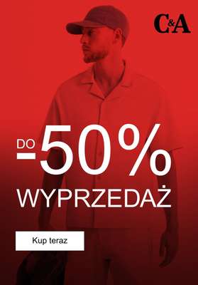 C&A - gazetka promocyjna Do -50% na odzież męską od wtorku 23.06 