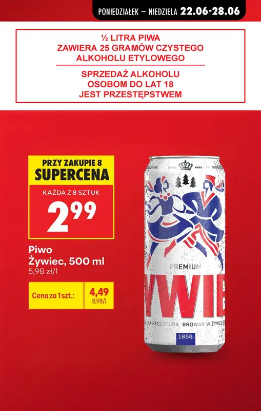 Biedronka - gazetka promocyjna Najlepsze oferty na PIWO! od wtorku 23.06 do niedzieli 28.06 - strona 5