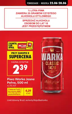 Biedronka - gazetka promocyjna Najlepsze oferty na PIWO! od wtorku 23.06 do niedzieli 28.06 - strona 3