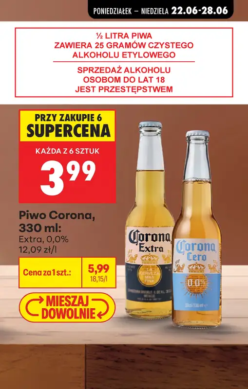 Biedronka - gazetka promocyjna Najlepsze oferty na PIWO! od wtorku 23.06 do niedzieli 28.06 - strona 8