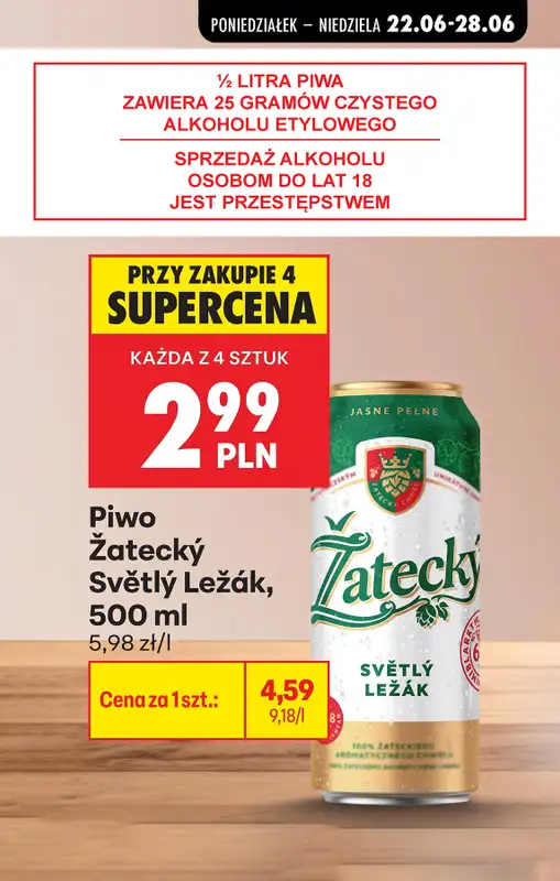Biedronka - gazetka promocyjna Najlepsze oferty na PIWO! od wtorku 23.06 do niedzieli 28.06 - strona 9